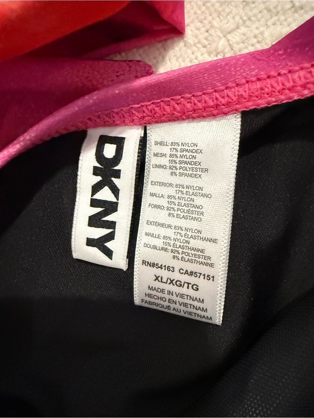 DKNY Boho Pink mixed Halter One-Piece Swimsuit - Picture 5 of 8